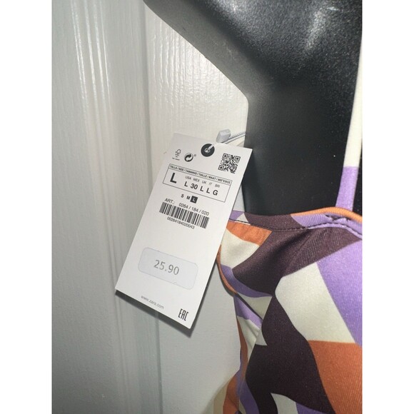 ZARA Geometric print cut out body suit Size L Bathing Suit Beach Pool Tanning - Picture 7 of 13